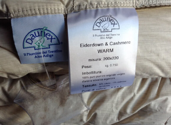 Одеяло Daunex Eiderdown & Cashmere, теплое