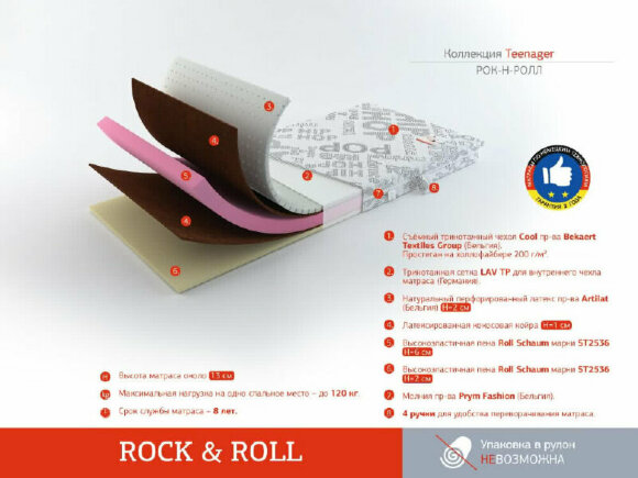 Матрас Rollmatratze Teenager Rock & Roll
