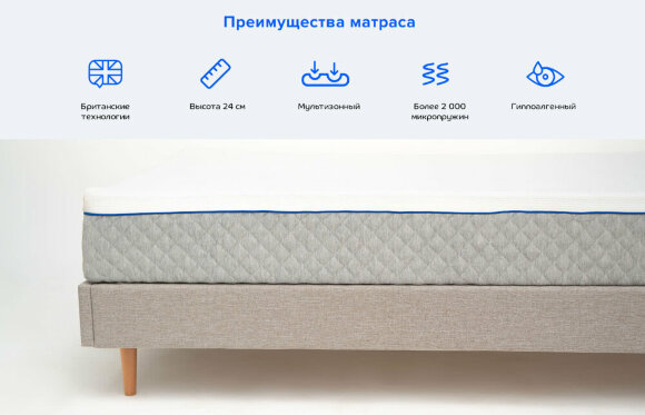 Матрас Blue Sleep Blue Hybrid Матрас Blue Sleep Blue Hybrid